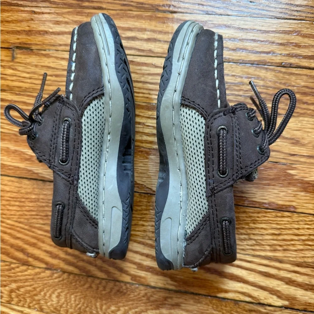 Sperry Topsider Brown Kids Boat Shoes size 8.5